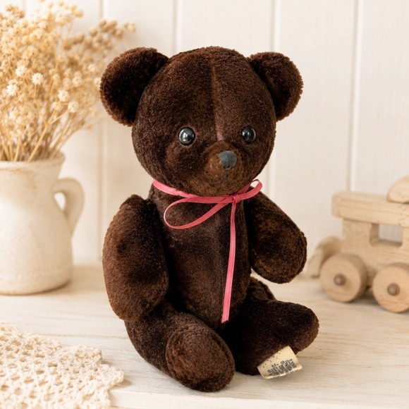 Dakin Other - Vintage R Dakin No 118 Teddy Bear 7 Inch Brown Plush Made Poland 1950s Toy